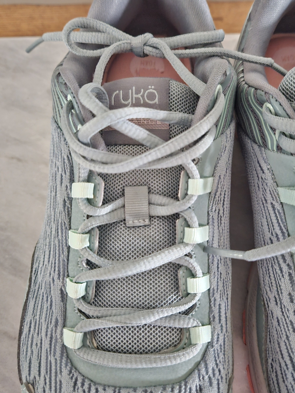 Ryka Women's Teal and Pink Athletic Sneakers - Picture 15 of 16
